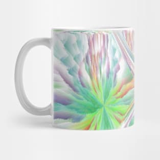 White Girly Flower Tile Mosaic Honeycomb Mug